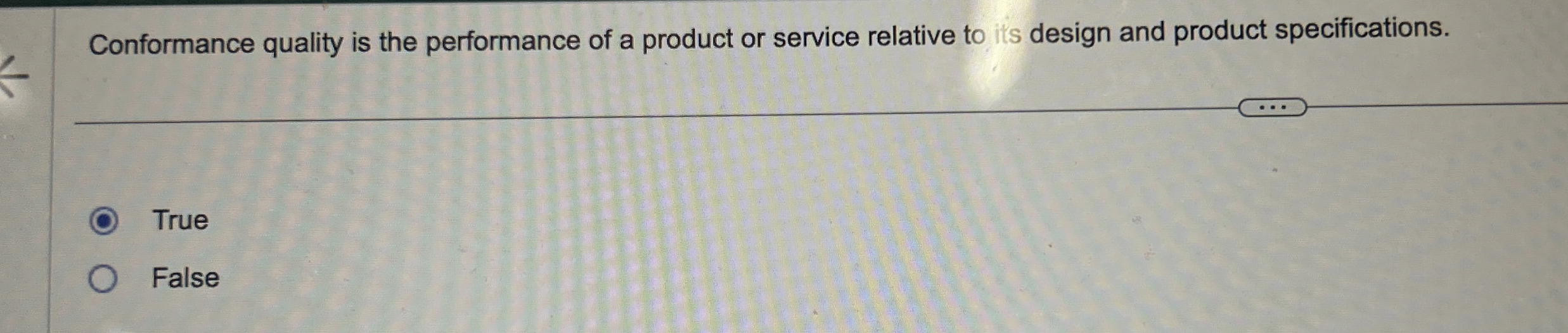 Solved Conformance quality is the performance of a product | Chegg.com