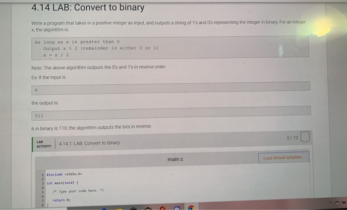 solved-convert-to-binary-in-c-4-14-lab-convert-to-binary