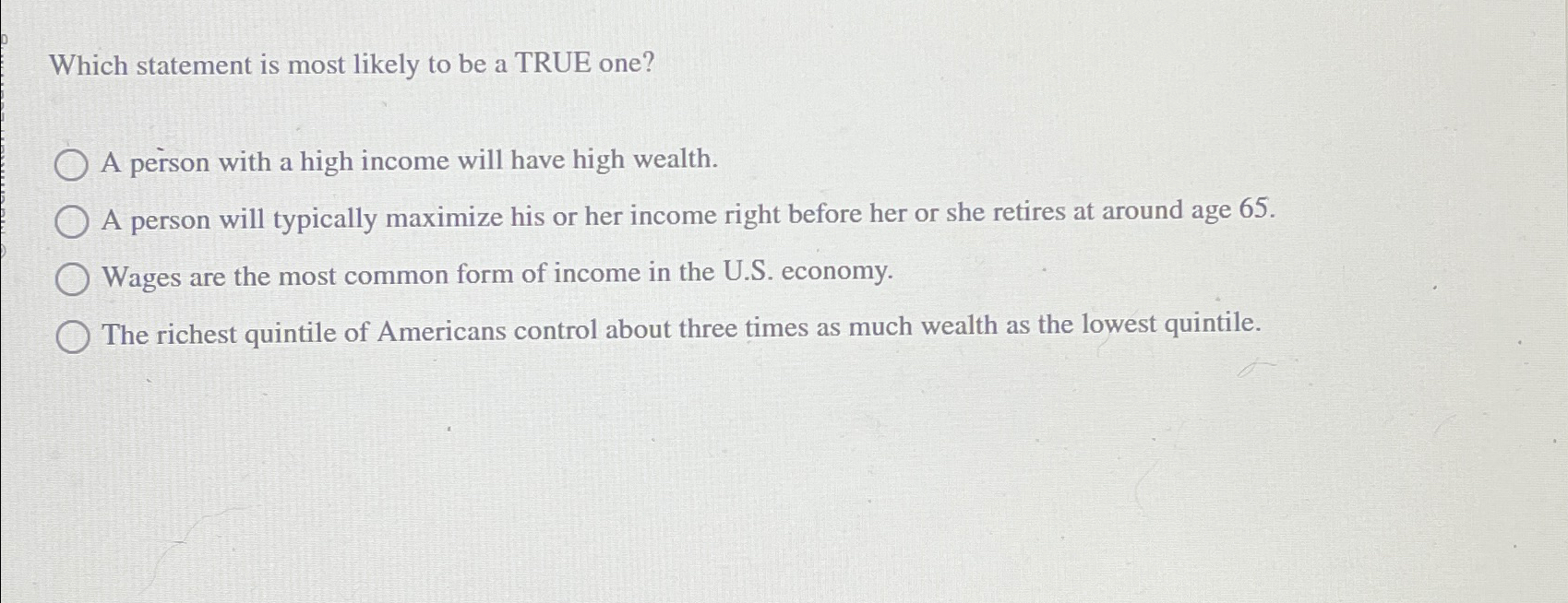 Solved Which statement is most likely to be a TRUE one?A | Chegg.com