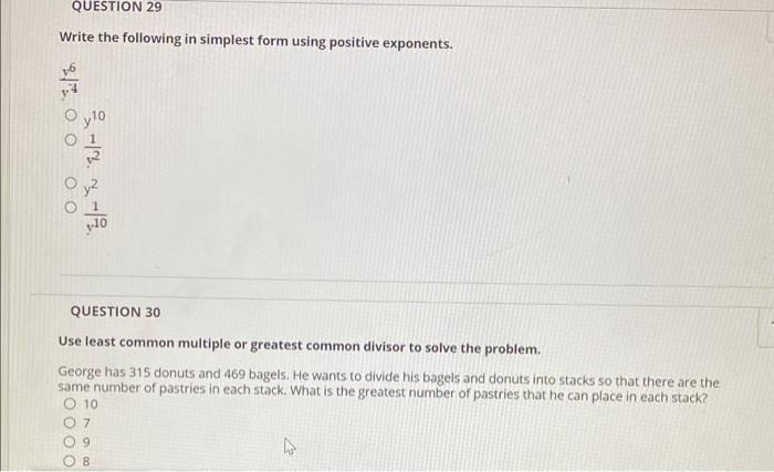 Solved please answer both question 29 and question 30 | Chegg.com