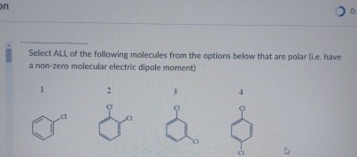 Solved Select ALL of the following molecules from the | Chegg.com