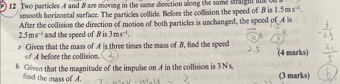 Solved 12 Two Particles \\( A \\) And \\( B \\) Are Moving | Chegg.com