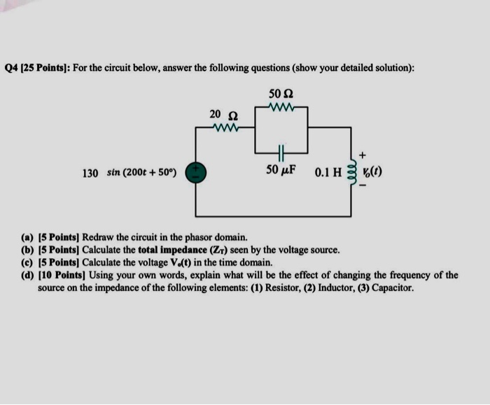 Solved Q1. [30 Points] Consider The Circuit Below And Answer | Chegg.com