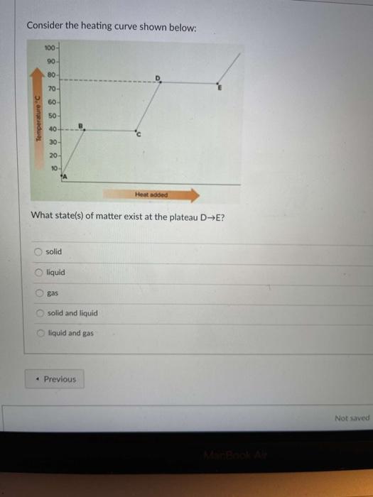 Solved Consider The Heating Curve Shown Below: 100- 90 80- | Chegg.com