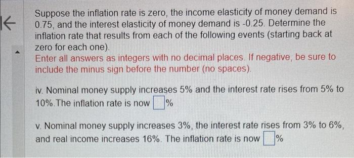 Solved Suppose The Inflation Rate Is Zero, The Income | Chegg.com