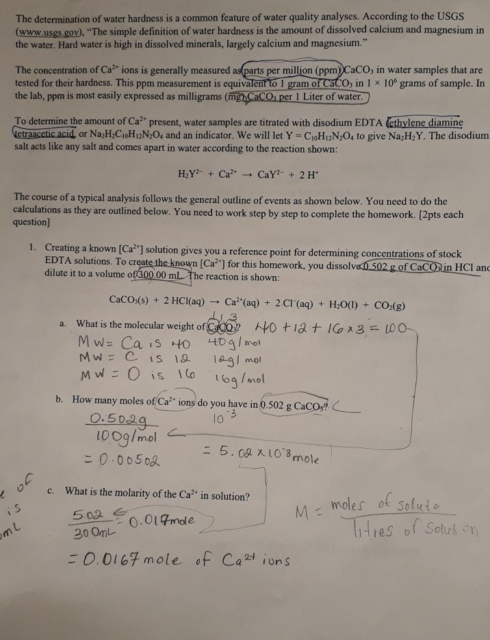 Solved Because EDTA does not dissolve well even as a salt,