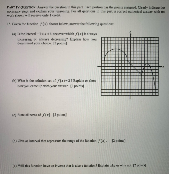 Solved PART IV QUESTION: Answer the question in this part. | Chegg.com