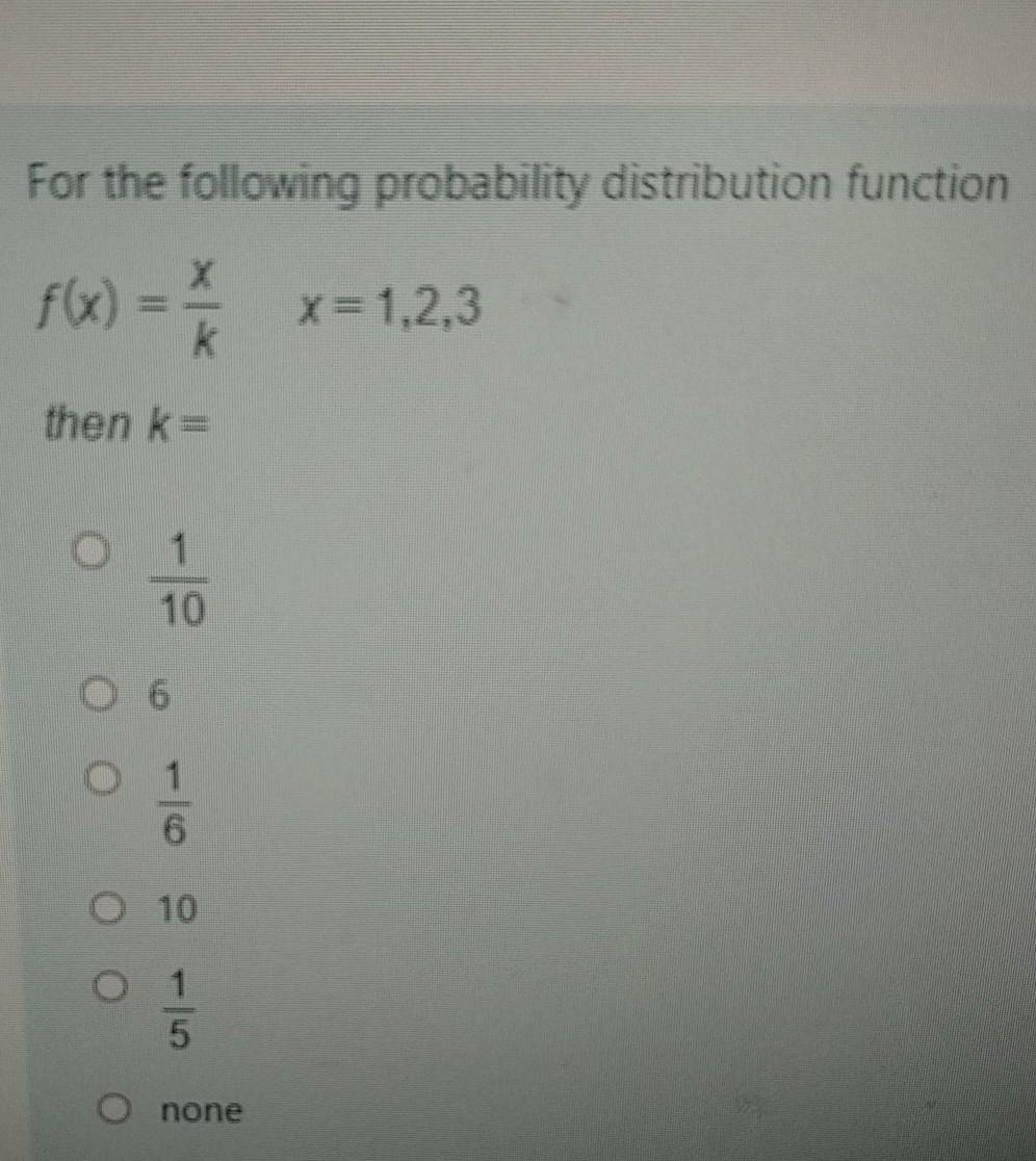 Solved For the following probability distribution function | Chegg.com