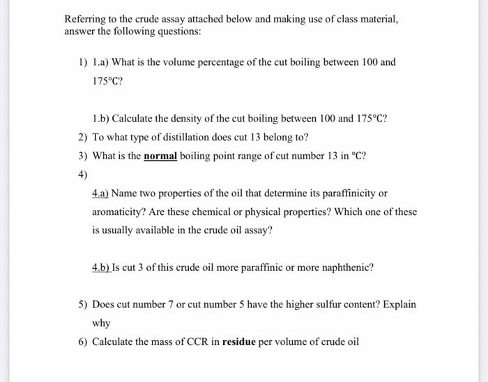 Referring to the crede assay attached below and | Chegg.com