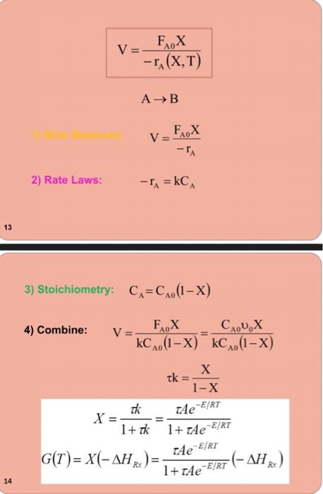 Solved For The Reaction 2a B Liquid Phase Elementary R Chegg Com