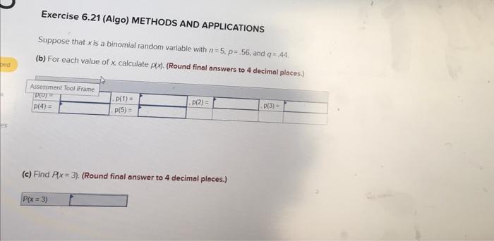 Solved Bed Exercise 6.21 (Algo) METHODS AND APPLICATIONS | Chegg.com