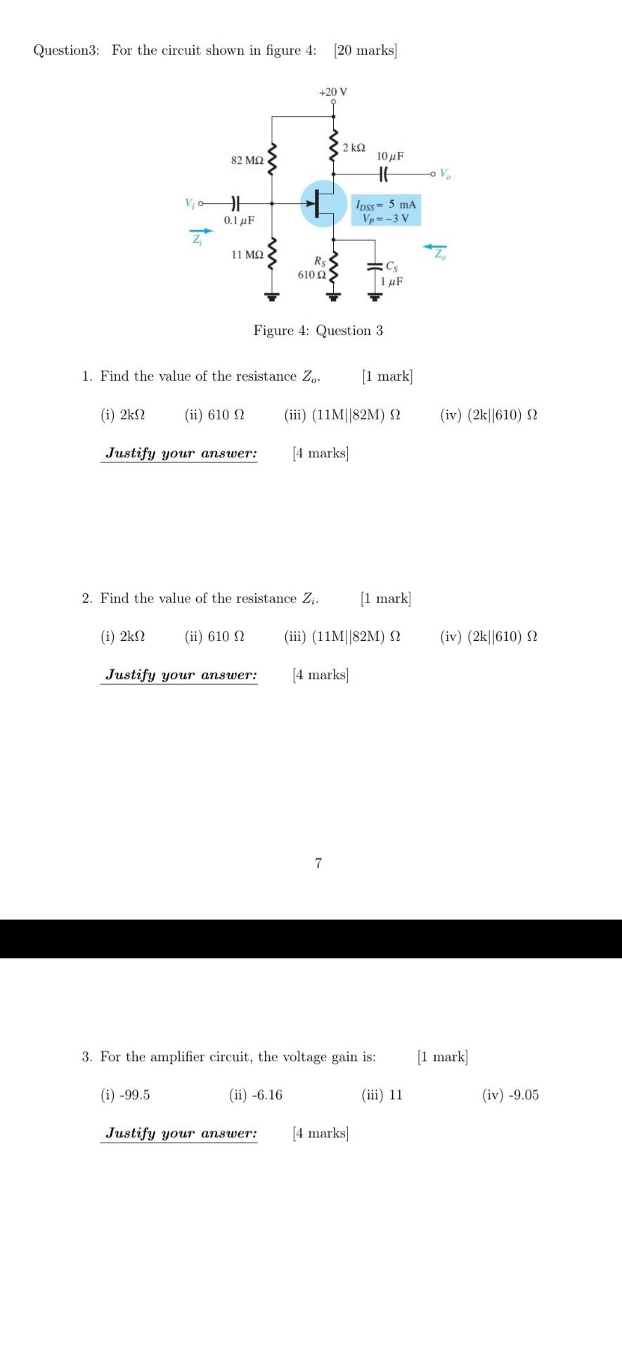 Solved Question3: For the circuit shown in figure 4: [20 | Chegg.com