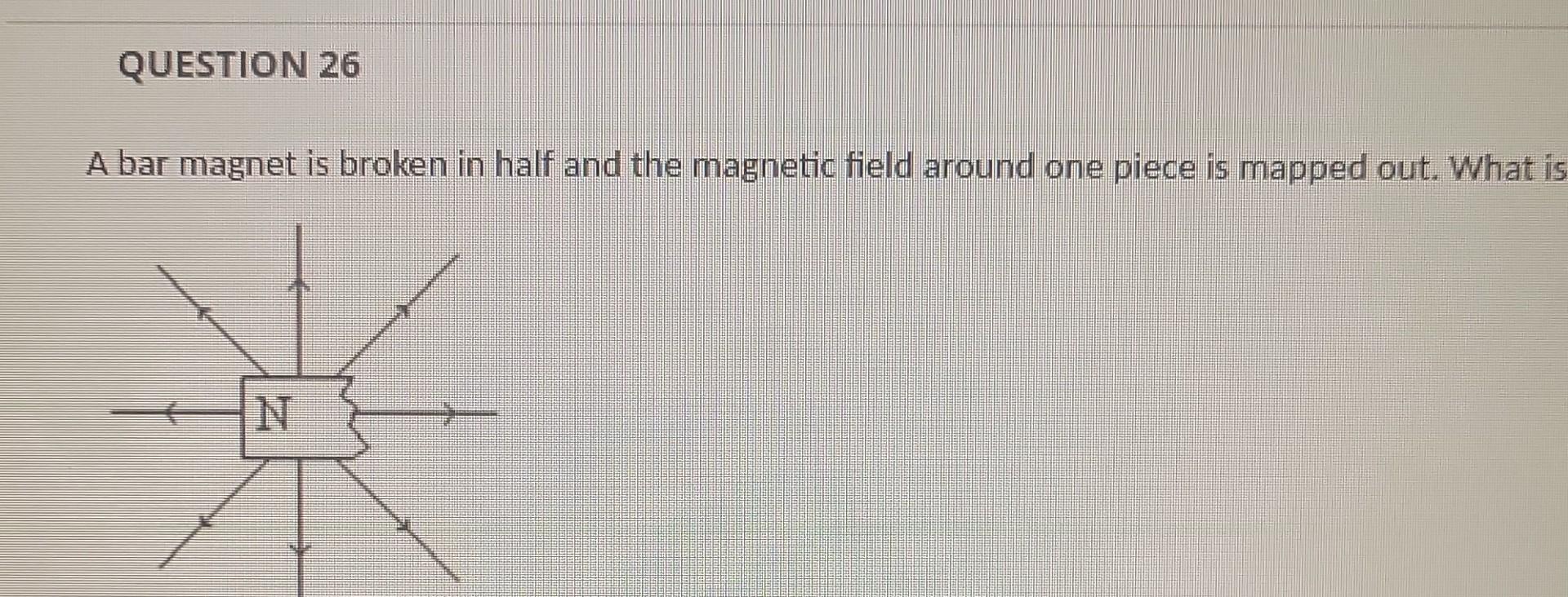 Solved A bar is broken in half and the field