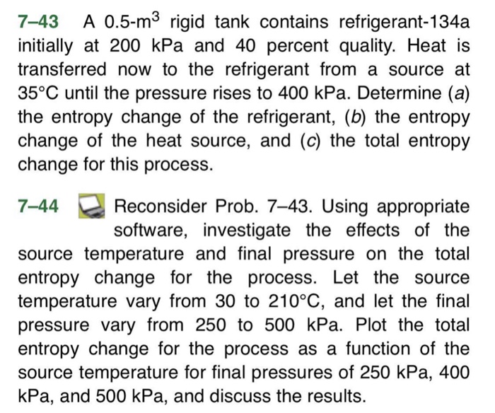 Solved 743 A 0.5m3 rigid tank contains refrigerant134a