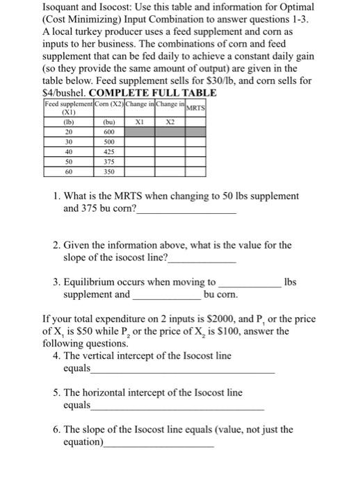 Isoquant and isocosts - Economics Help