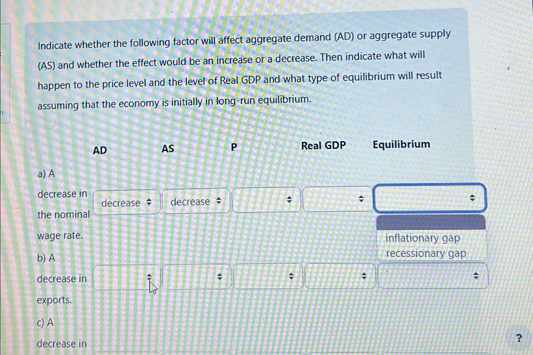 Solved Indicate whether the following factor will affect | Chegg.com
