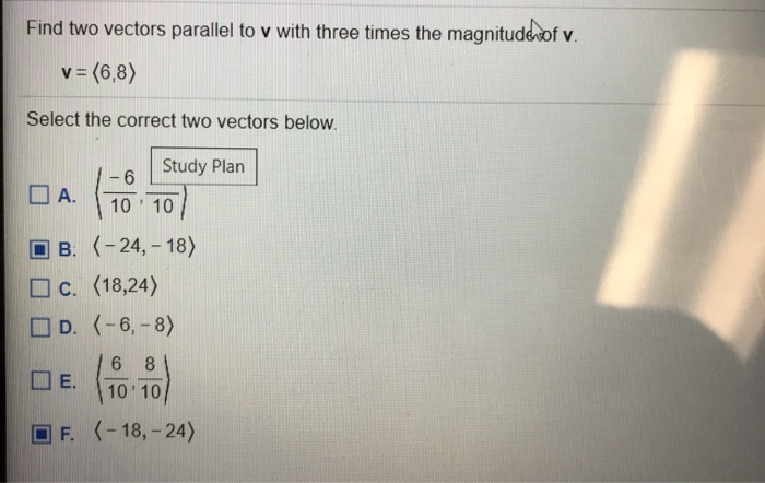 Solved Find two vectors parallel to v with three times the | Chegg.com