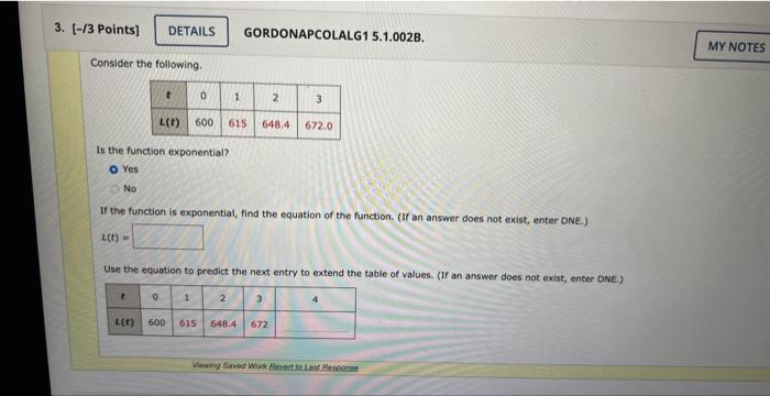 Solved Consider the following. Is the function exponential? | Chegg.com