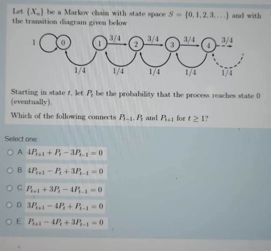Solved Let {Xn} be a Markov chain with state space S = | Chegg.com