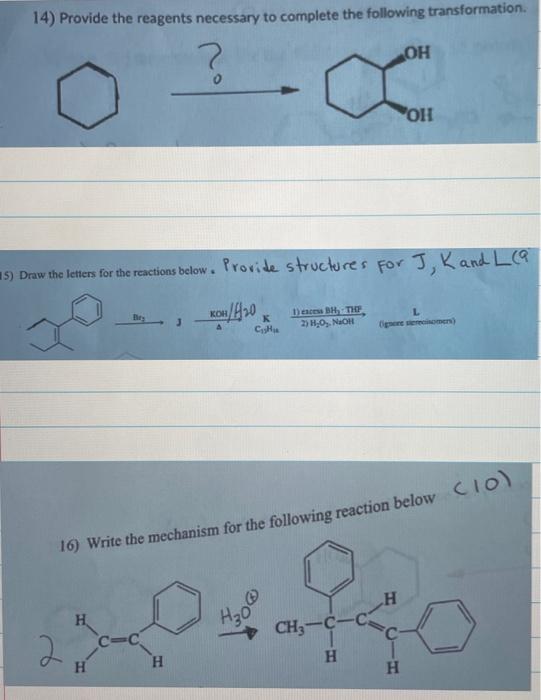 Solved 5) Draw the major product of the following reaction. | Chegg.com