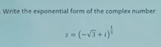 Solved Write the exponential form of the complex number | Chegg.com