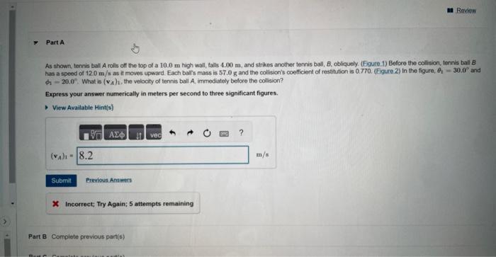 Solved Learning Goal: To Analyze An Oblique Impact Using The | Chegg.com