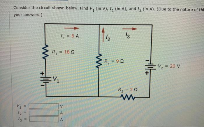 Solved Consider the circuit shown below. Find V (in V), 12 | Chegg.com