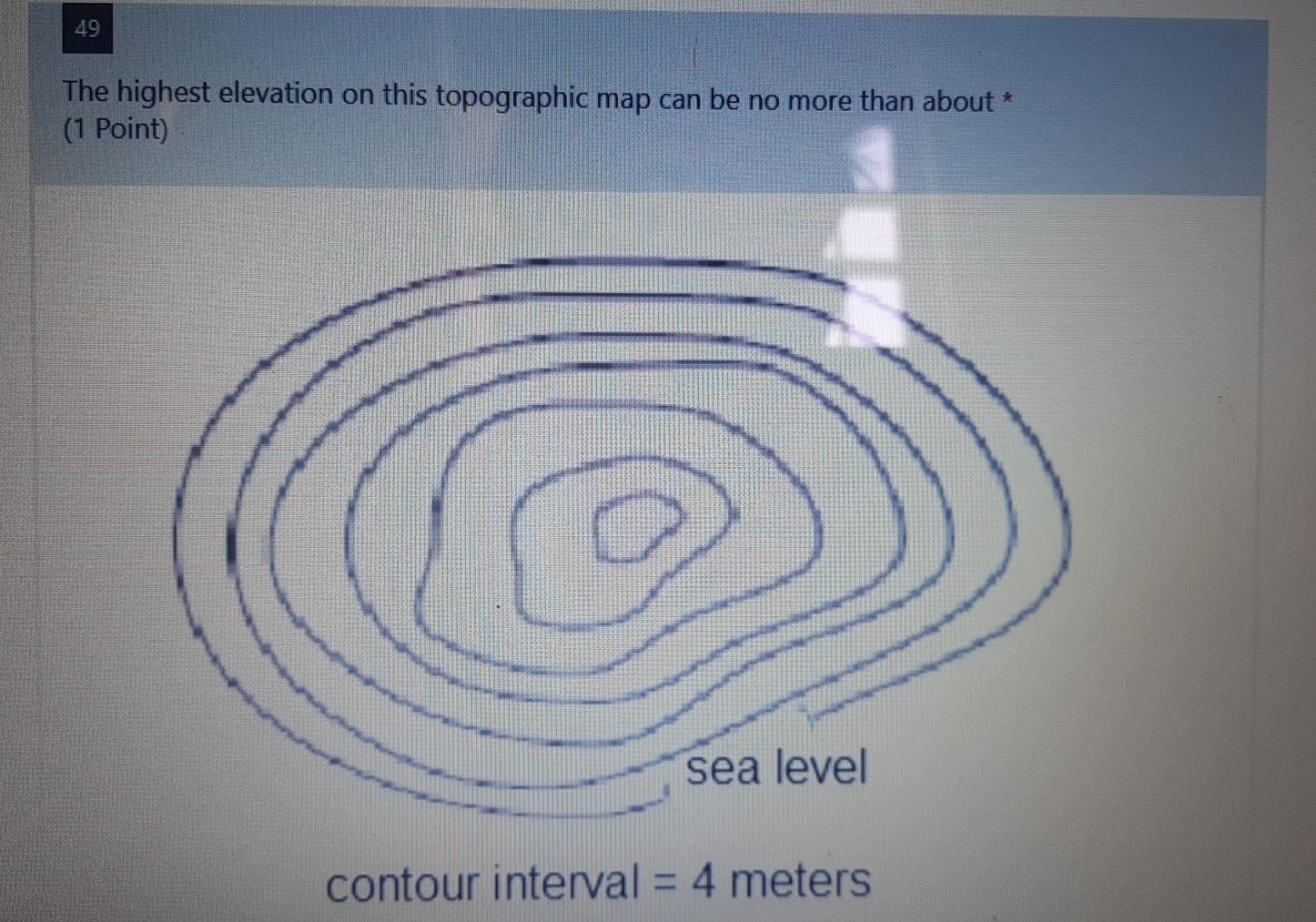 The Highest Elevation On This Topographic Map Can Be No More Than About Solved 49 The Highest Elevation On This Topographic Map Can | Chegg.com