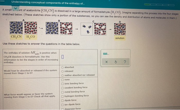Solved Understanding conceptual components of the enthalpy | Chegg.com