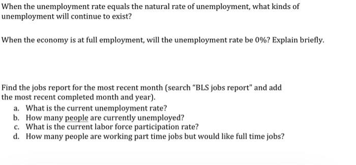 kinds of unemployment