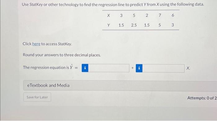 Solved Use StatKey or other technology to find the | Chegg.com