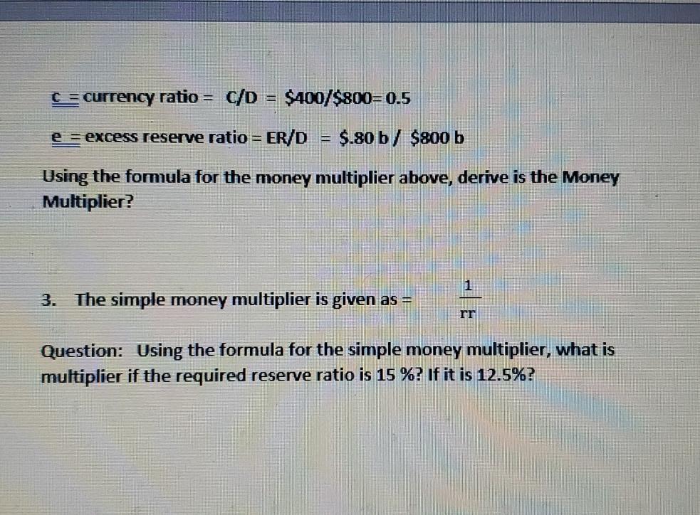 Solved Measuring Money 1. Consider The Following Table With | Chegg.com