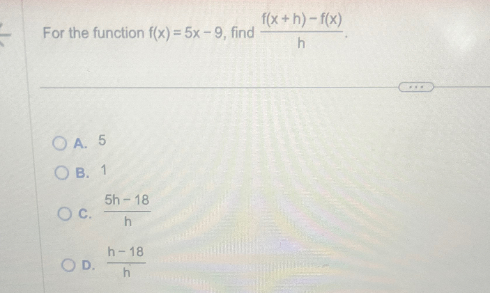 Solved For The Function F X 5x 9 ﻿find