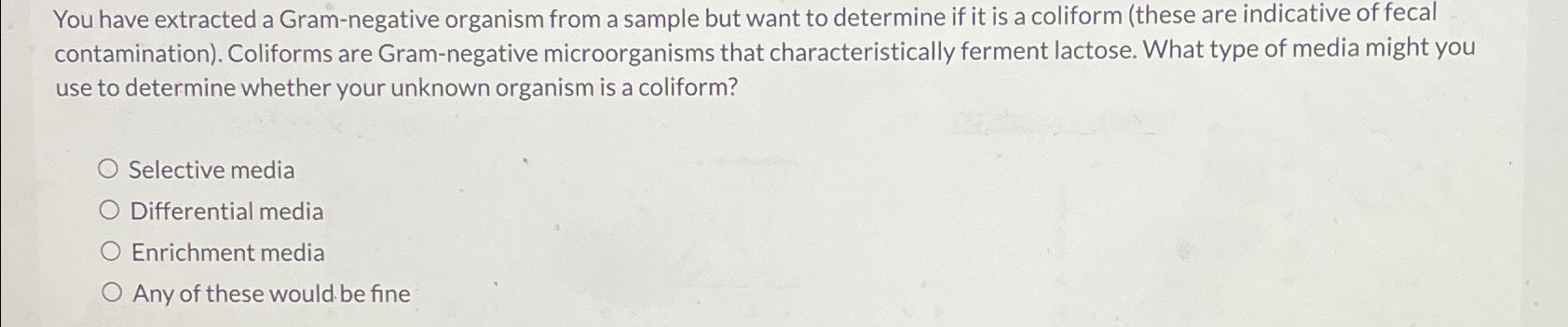 Solved You have extracted a Gram-negative organism from a | Chegg.com