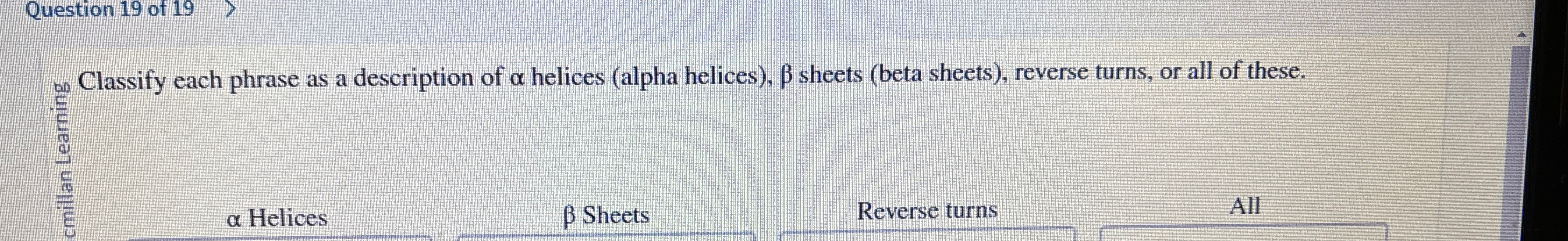 Solved Question 19 ﻿of 19Classify each phrase as a | Chegg.com
