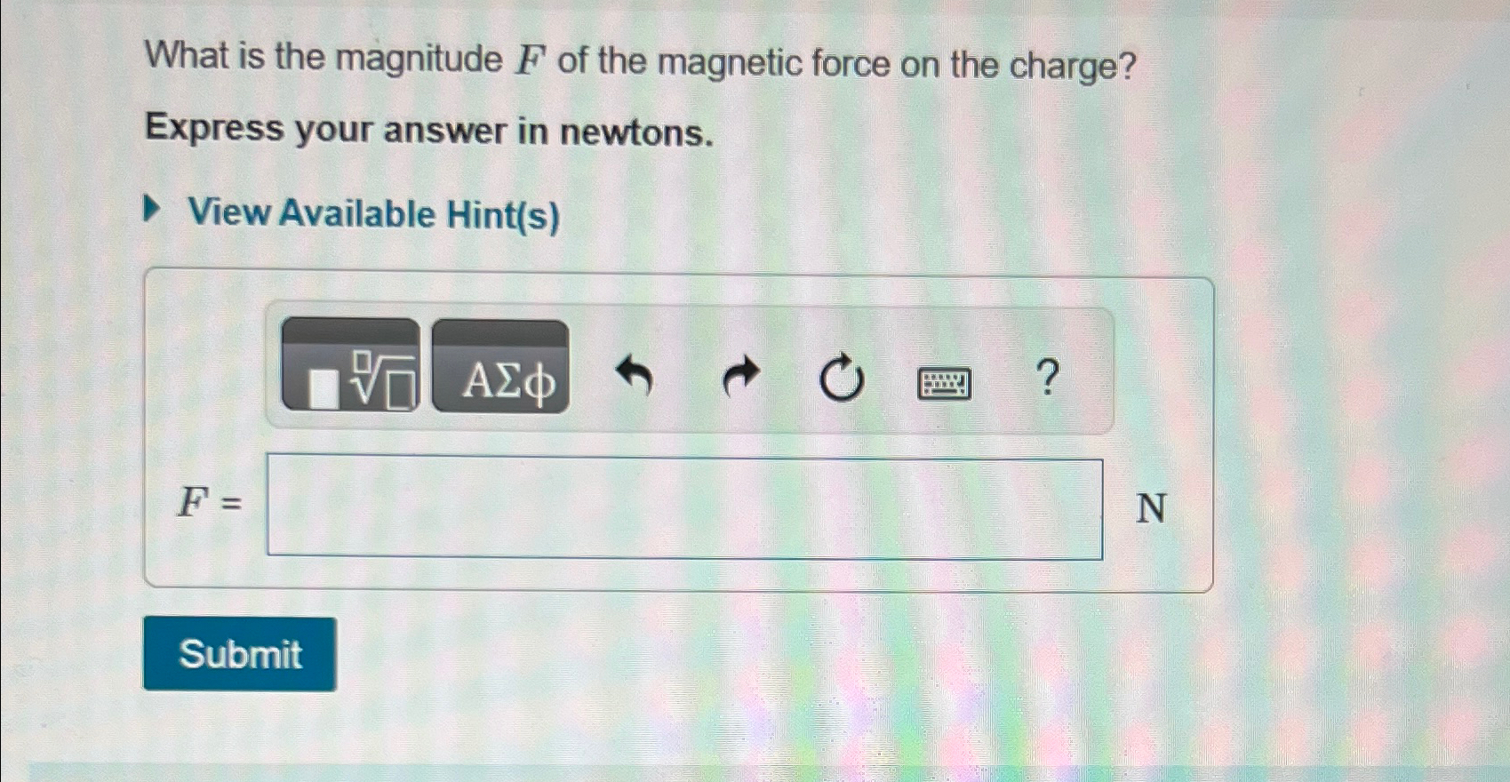What is the magnitude F ﻿of the magnetic force on the | Chegg.com