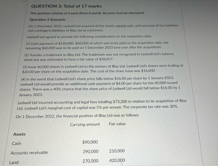 Complete the acquisition analysis in relation to this | Chegg.com
