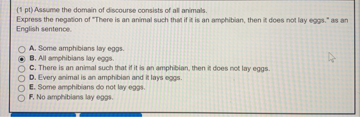 Solved (1 pt) Assume the domain of discourse consists of all | Chegg.com