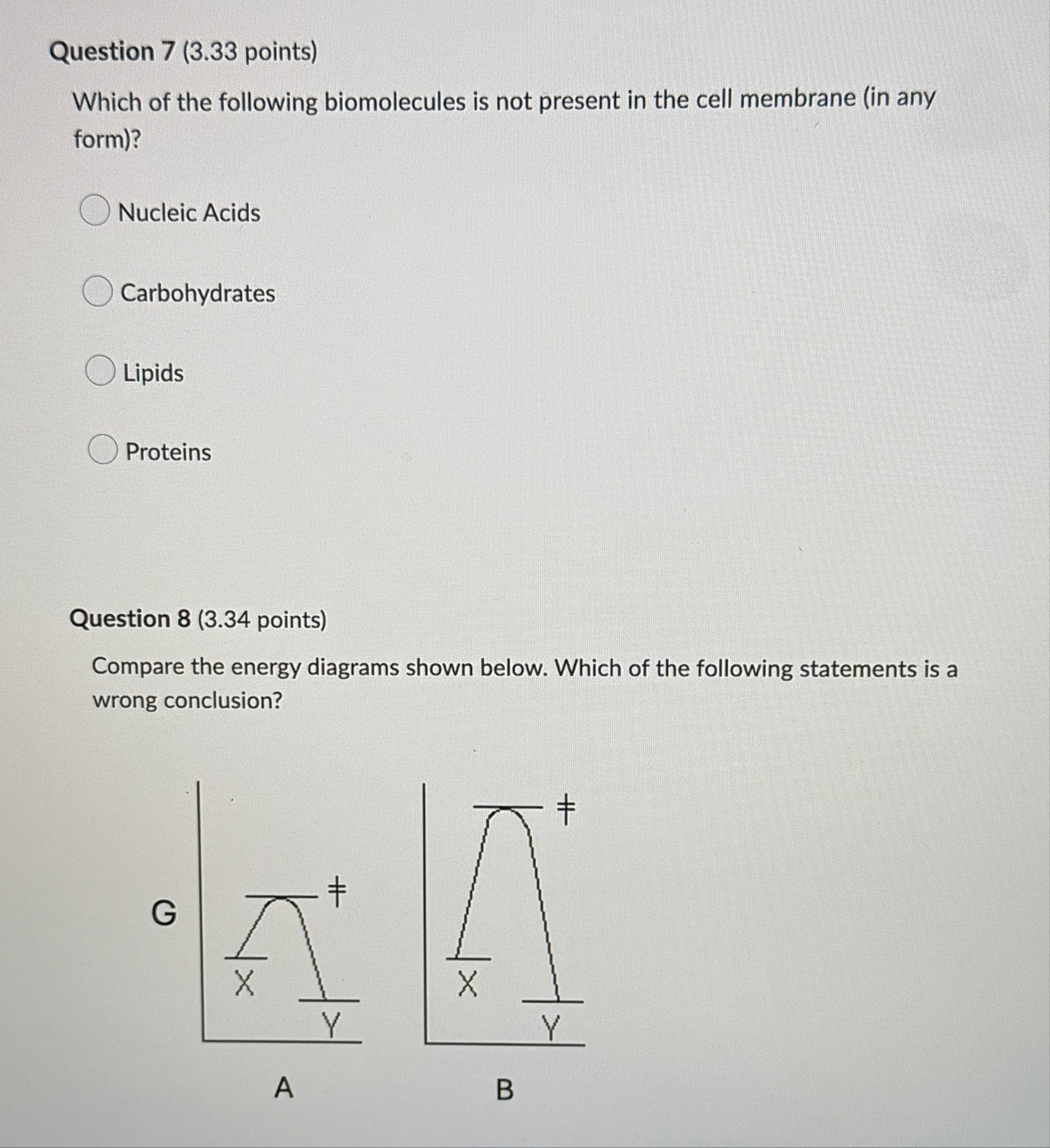 Solved Question 7 (3.33 ﻿points)Which of the following | Chegg.com