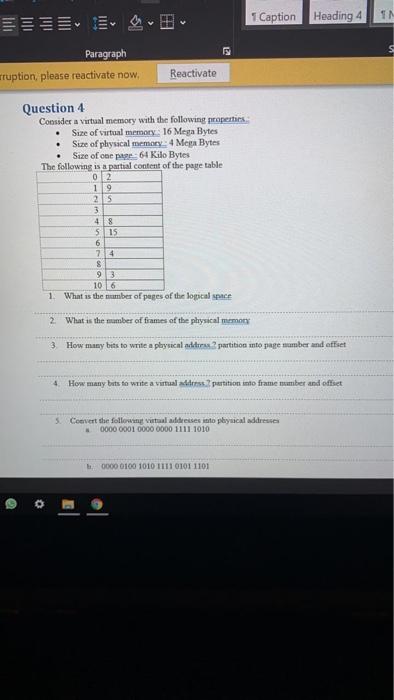 Solved Question 2 Consider a Memory managed by contiguous | Chegg.com