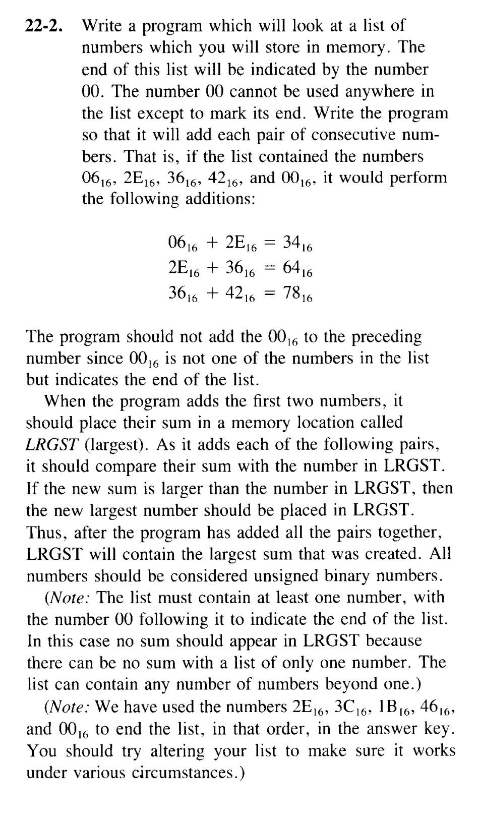 Solved 22-2. Write a program which will look at a list of | Chegg.com