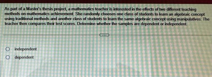 thesis project mathematics