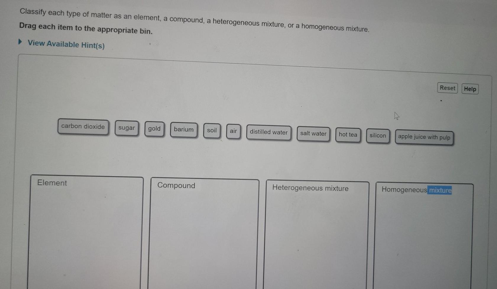 solved-classify-each-type-of-matter-as-an-element-a-chegg