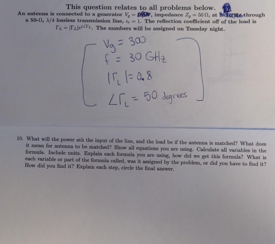 Solved This Question Relates To All Problems Below An Chegg Com