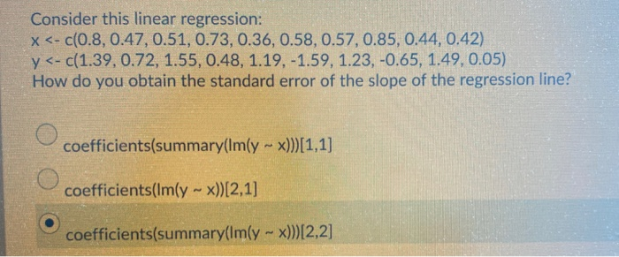 Solved Consider this linear regression: X