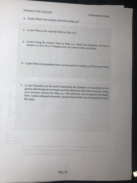 Solved INTRODUCTORY GEOLOGY TOPOGRAPHIC MAPS Name 3.8 | Chegg.com