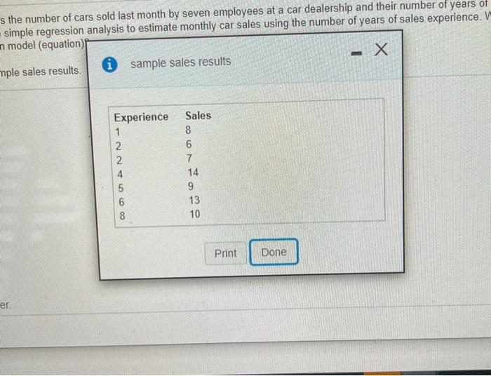 Solved O The Accompanying Table Shows The Number Of Cars | Chegg.com