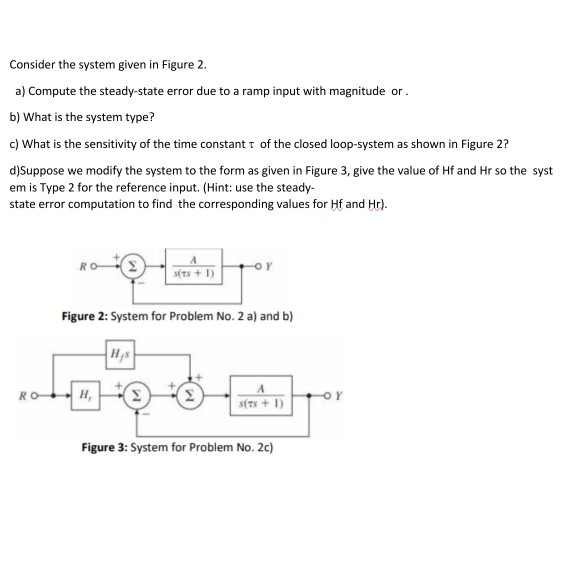 Solved Consider The System Given In Figure 2. A) Compute The | Chegg.com