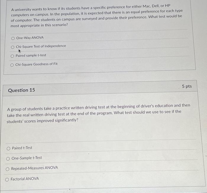 Solved A university wants to know if its students have a | Chegg.com