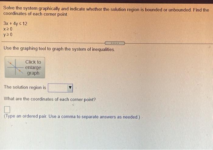 Solved AY Solve the system graphically and indicate whether | Chegg.com